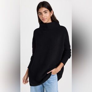 FREE PEOPLE OTTOMAN SLOUCHY TUNIC TOP IN BLACK SIZE SMALL